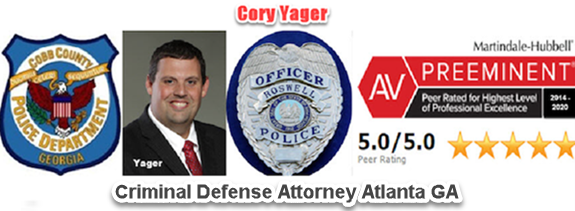 Cory Yager is a partner at Kohn & Yager, an Atlanta criminal defense law firm. Mr. Yager is a former Cobb County police officer and a Roswell GA police officer, so he knows both sides of a DUI arrest and case. Cory is ranked AV Preeminent 5 stars by Martindale-Hubbell, ther highest attorney ranking.