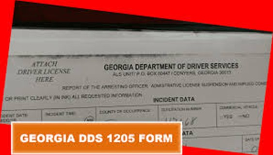 DS-1205: ALS Suspension Notification Georgia DUI Law