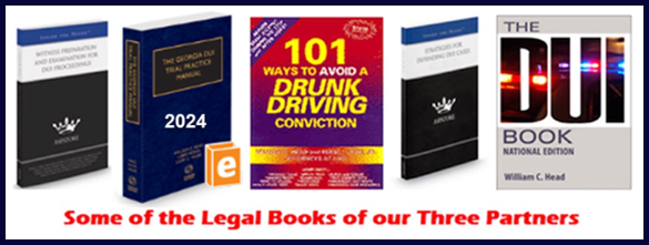 Legal book authors Bubba Head, Cory Yager, and Larry Kohn write several books on DUI defense strategies, and a trial practice manual. These books are updated and revised every year.