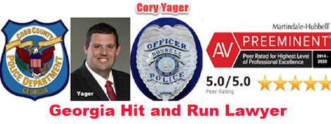 Georgia hit and run lawyer Cory Yager has improved the outcomes for many clients who were accused of fleeing the scene of an auto accident with injuries, or injuring a pedestrian.