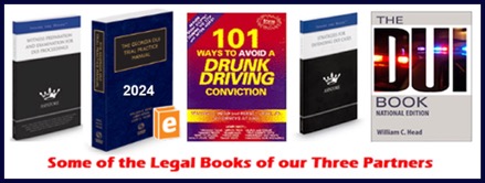Legal book authors Bubba Head, Larry Kohn, and Cory Yager have written the The DUI Book, 101 Ways to Avoid a Drunk Driving Conviction and other volumes that other lawyers have on their bookshelves.