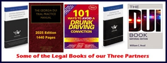 Our 3 legal book authors have written 101 Ways to Avoid a Drunk Driving Conviction and The DUI Book for many years, updating each volume to reflect changes to the Official Georgia Code Annotated (OCGA) for DUI.