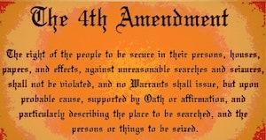 Fourth Amendment text document protecting against unreasonable searches and seizures