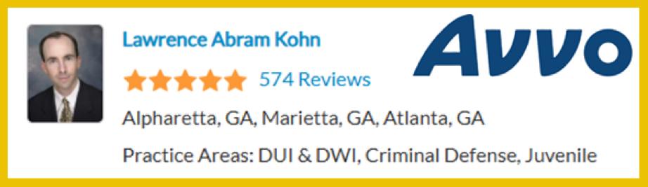 Attorney Lawrence Abram Kohn, DUI defense specialist with 5-star Avvo rating and 574 client reviews